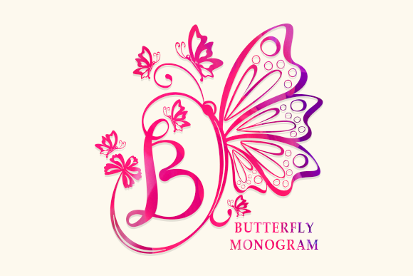 Discover the Elegant Butterfly Monogram Font for Your Projects