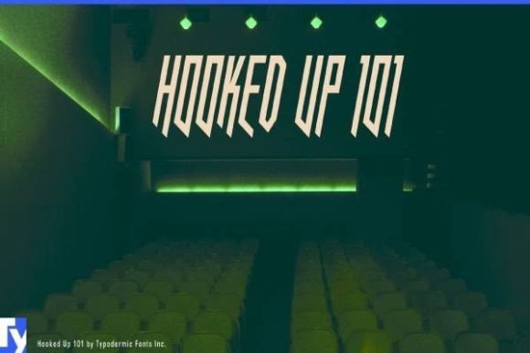 Hooked Up: A Sharp-Edged Techno Font for Modern Design