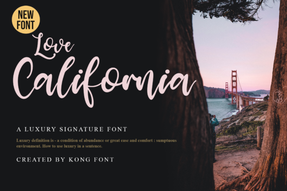 Love California: A Modern Handwritten Script Font for Creatives