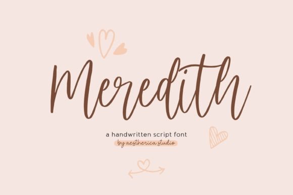 Meredith: A Handwritten Typeface for Natural Beauty