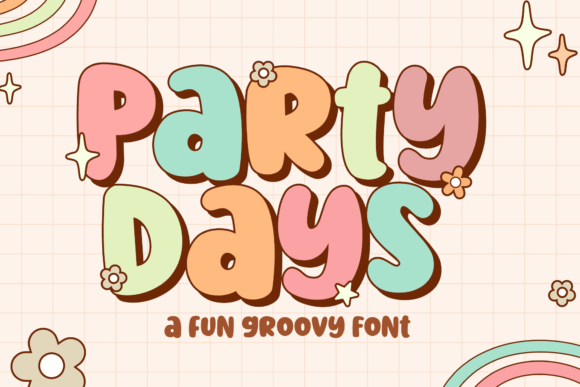 Party Days: A Groovy Retro Font for Vibrant Designs