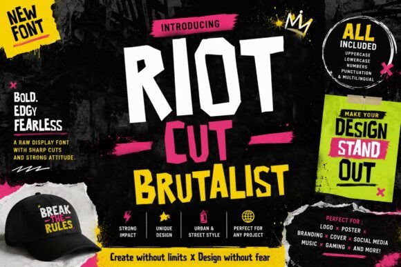 Riot Cut Brutalist: Bold Typography for Modern Design