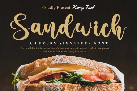 Sandwich: A Playful Handwritten Script Font for Creative Projects