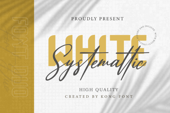 White Systemattic: A Modern Handwritten Script Font